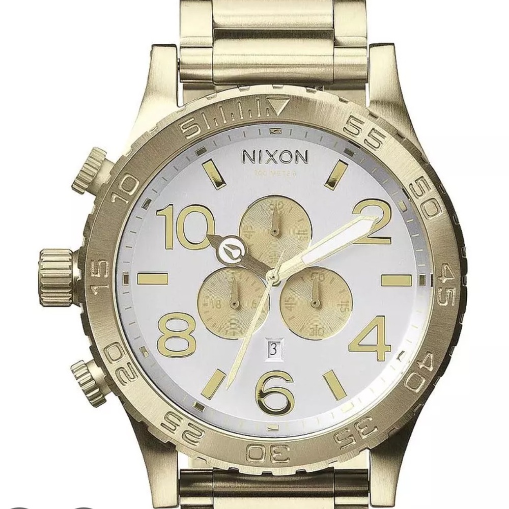 Nixon 51-30 Champagne Gold Chronograph Watch